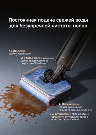 Беспроводной вертикальный пылесос Dreame Wet and Dry Vacuum G12 Pro